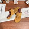 Chanclas Estilo Celebridad de Internet Chic Francés para Mujer, Sandalias Versátiles de Tacón Bajo con Borlas de Moda para Exteriores para Mujer, Primavera y Verano