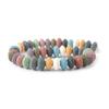 Cuentas redondas de piedra volcánica de grado 7A, cuentas sueltas de color roca volcánica, cuentas de rueda con agujero grande, cuentas de ábaco, accesorios de joyería DIY al por mayor