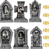 Cartão de lápide com figura luminosa de LED transfronteiriço Cartão de pátio de Halloween Cartão de gramado externo para pátio