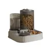 Alimentador Automático y Dispensador de Agua para Mascotas Set Gran Capacidad 2500ML Estación de Alimentación para Perros y Gatos con Almacenamiento de Comida por Gravedad y Tanque de Agua Sistema de Alimentación Sin Electricidad para Gatos y Perros Pequeños Diseño Fácil de Limpiar