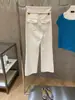 Jeans minimalistas de estilo coreano WGWE para mujer, nuevo modelo otoño 2026, corte holgado, adelgazantes, pierna recta, pierna ancha, pantalones casuales