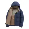 2026 Invierno Nueva Chaqueta de Algodón para Hombre Ropa Gruesa de Algodón Holgada Grafeno Capucha Desmontable Ropa de Algodón Ropa de Abrigo Estilo Ligero