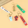 Pingente de borracha macia de camisa do Messi número 7, chaveiro criativo para carro, decoração de Copa do Mundo, presente comemorativo para estudantes