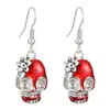 Pendientes Creativos Retro Calavera Rubí Mano Corazón Ins Personalizados Exagerados Góticos Oscuros Joyería Pendientes Accesorios