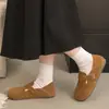 Zapatos Casuales de Piel Suave 2026 Zapatos Casuales sin Cordones para Mujer Para Usar Afuera Otoño/Invierno Completamente Cubiertos Persona Perezosa Nuevo Estilo Versátil Retro Casual