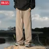 Pantalones Casuales de Felpa para Hombre con Diseño Personalizado/A Medida con Costuras Visibles y Diseño Dividido, Estilo Otoño e Invierno, Marca de Moda, Corte Holgado, Pantalones Jogger