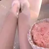 Pantalones de Malla de Seda Sexy para Mujer, Chicas Calientes, Blanco y Negro, Rojos, Tendencia Ins, Calientes, con Pedrería, Calcetines JK, Primavera y Verano, Ultradelgados