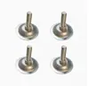 Accesorios de estantería de malla de alambre cromado tubo de junta de bambú de 25,4 mm clip metálico antiestático hebilla de plástico pie de base metálico