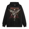 Moletom com estampa de anjo punk NIRVANA transfronteiriço, camiseta de algodão oversized de manga curta estilo retrô americano high-street
