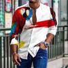 Camisa de manga larga con cuello redondo estampada para hombre, nueva primavera y otoño de comercio exterior europeo y americano de 2022, deseo para hombre de Amazon