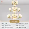 Lámpara de araña de cobre y jade para casas dúplex, sala de estar de villa de estilo chino nuevo, espacio de entrepiso, casa de autoconstrucción, lámparas de iluminación de Zhongshan
