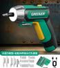 Destornillador Eléctrico Bosque Verde Atornillador Eléctrico Multifuncional Pequeño Recargable Doméstico Litio Taladro Eléctrico Juego de Destornilladores