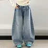 Tops estilo americano para niñas 2026 otoño nuevo para niños de manga larga de imitación de dos piezas base a rayas para niños mayores transfronterizo