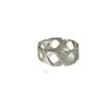 Anel Liso Trançado com Diamantes Largos S925 Prata de Lei Suchuang para Mulheres Design Ins Coreano Anel de Dedo Indicador Brilhante de Alta Qualidade