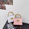 Bolsa de Mano de Gelatina de Bambú Beneficio de Transmisión en Vivo Verano 2025 Bolso Pequeño Cuadrado Patrón de Cocodrilo Bolso Cruzado Mini Celebridad de Internet para Mujer
