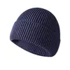 Gorro de punto grueso para otoño e invierno, disponible en stock, gorro de lana con forro polar para hombre, gorro de esquí para exteriores para mantenerse abrigado