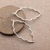 65X34mm 4.6g Multicolor DIY Aleación de Zinc Accesorios para Joyería Colgante Hueco con Forma de Hoja