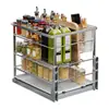 Cajón de Acero Inoxidable 304 para Condimentos de Gabinete de Cocina con Portacuchillos Integrado Cajón Tipo Gabinete de Cocina Cesta para Condimentos Riel con Amortiguación