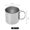 Copo de Aço Inoxidável 304 com Alça, Copo de Água Dobrável, Copo de Cerveja Portátil Estilo Camping Outdoor, Copo de Água, Copo de Café