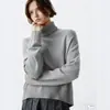 Suéter Transfronterizo Otoño e Invierno 2025 Nuevo Cuello Alto Holgado Versátil Jersey de Punto Estilo Perezoso Ropa Interior Ropa Exterior Camiseta Base