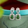 Joyería Yuebao Plata Esterlina S925 Jade Vintage Moda Lujo Ligero Aretes Cuadrados de Calabaza Elegantes Combinan con Todo Aretes Aretes