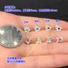 Prata Esterlina S925 Colorido Zircônia Pequena Flor Moeda de Cobre Espaçadores Espaçador Cristal Wenwan Cordão de Mão Trançado Colar Acessórios DIY