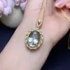 Pingente de Cristal Verde Natural Cristal Limpo Pedra Solta Especificações 13*18mm Prata S925 Feito à Mão Incrustado!