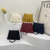 2025 Bolso Cruzado para Mujer de Tela de Nylon Nuevo Color Sólido Costura de Rombos Bolso Cuadrado Pequeño Bolso de Hombro Simple de Moda
