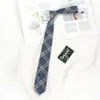 Corbata Azul Jk Chica Estilo Universitario Camisa Uniforme Versión Estrecha Slim Decorativa Cuadros Japoneses Dk Para Hombre Moderna Atada a Mano 6cm