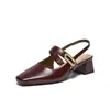 Zapatos Mary Janes Cuadrados Más Vendidos 2026 Nuevo Estilo Primavera/Otoño con Tacón Grueso Hebilla Cuadrada Temperamento Retro Zapatos de Moda