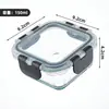 Contenedor de Vidrio para Alimentos, Frasco Sellado para Pepinillos, Caja para Salsas para Dipear, Fiambrera Pequeña Portátil con Tapa, Contenedor de Alimentos, Caja Bento, Bol para Comida Complementaria