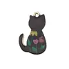 Chaveiro Acessório Pingente de Gato com Estampa de Gota de Óleo Desenho Animado Liga Acessório para Pulseira Brinco
