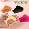 Peine de conejo de jade de plástico lindo de dibujos animados, peine portátil de masaje de meridianos, tamaño pequeño mini, peine para el cabello para niños, peine de conejo
