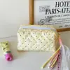 Nova Bolsa Simples Acolchoada de Bolinhas para Batom de Mão Bolsa de Cosméticos Bolsa Pequena de Armazenamento Porta-Moedas Mini Bolsa de Mão Portátil