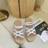 En Stock Entrega Rápida Nuevas Sandalias de Verano para Mujer Versátiles Estilo Coreano Ins Populares Estilo Romano Sandalias de Playa de Suela Gruesa