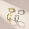 Aretes de Plata de Ley S925 con Moissanita, Aros para Oreja con Pavé en un Lado, Aretes de Encaje Vintage para Mujer, Suministro Directo de Fábrica al por Mayor