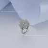 Anillo Giratorio Abierto para Alivio del Estrés con Diamantes, Versátil y de Alta Gama, Anillo Giratorio Color-Conservante Chapado en Cobre, Unisex, Mayoreo
