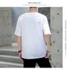 Camiseta Masculina de Manga Curta 180g Marca da Moda Masculina Estilo Hong Kong Roupas Masculinas Estilo Coreano Moda Verão Nova Camiseta Simples Versátil
