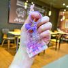 Llavero creativo de cuentas luminosas de explosión, lentejuelas de arena movediza, colgante para bolso estilo ins, corazón de chica, pequeño regalo lindo hecho a mano