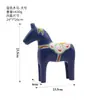 Adorno de Caballo Rojo de Lujo Ligero Estilo Europeo, Regalo de Boda, Caballo de Madera Dala Nórdico Pintado a Mano, Decoración Creativa para el Hogar para Atraer Riqueza