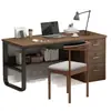Escritorio de computadora, escritorio de escritorio, escritorio para oficina en casa, escritorio de dormitorio, escritorio ejecutivo, escritorio simple para apartamentos de alquiler, escritorio con cajones