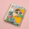 Caderno A5 de folhas soltas, fofo e estiloso, estilo ins, fecho magnético, couro PU macio, caderno de folhas soltas de desenho animado, atacado