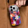 Estilo de Rua Europeu Colorido Grafite Margarida Capa de Celular Anti-Queda iPhone 14Pm Película Dupla Camada Case iPhone 17