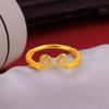 Anillo de Pareja Oro Arena Vietnamita Mito Negro Wukong Juego con Diamante de Punta Anillo Maldito Oro Antiguo Venta al por Mayor