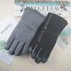 Guantes cálidos para hombre y mujer, invierno, esquí, motocicleta, algodón y engrosamiento con forro polar, resistentes al viento, resistentes al frío, para montar al aire libre, guantes de algodón