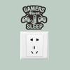KG242 pegatinas para interruptor de mando de juego GAMERS SLEEP pegatinas gratis decoración de pared para el hogar pegatinas de pared autoadhesivas