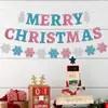 Comercio exterior transfronterizo estilo ins decoración de guirnalda de pancarta temática de fiesta de Navidad azul de invierno personalización de ambiente