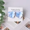 Pendientes de Flor de Esmalte Tridimensional Frescos y Elegantes, Estilo Vacacional, Suaves y de Hada, Pendientes de Alta Gama Retro Modernos