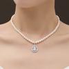 Collar de Perlas Naturales para Mujer, Colgante de Calabaza de Jade Hetian en Plata S925, Accesorio de Cadena para Clavícula de Alta Gama, Regalo del Día de la Madre