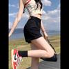 Shorts de mezclilla para mujer de talla grande para cuerpo en forma de pera, verano nuevo de cintura alta que cubren la cadera, pantalones cortos sexys adelgazantes de línea A de pierna ancha